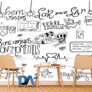 Papel de parede Frase de Amizade - Chalkboard