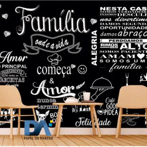 Papel de parede "Amor de Família" - Chalkboard