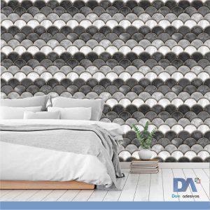 Papel de parede padrão nuvem- Linha quarto