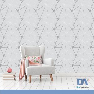 Papel de parede Zara Cinza Preto - Linha sala