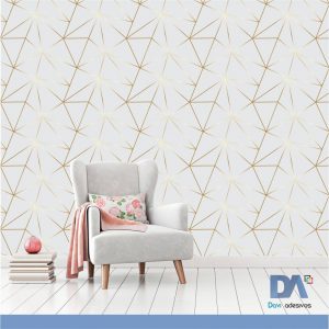 Papel de parede Zara Cinza Dourado/Rosé - Linha sala
