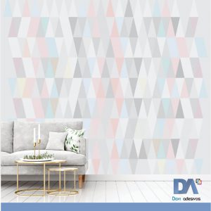 Papel de parede Triângulos Coloridos - Linha sala