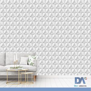 Papel de parede figuras cinza - Linha sala