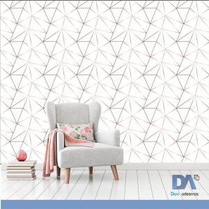 Papel de parede Zara Branco Prata- Linha sala